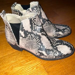 Snakeskin Booties